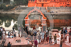 Evening worship River Shipra Ujjain.
