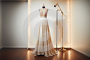 eveningwear section with spotlight on an elegant gown