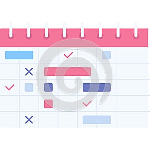 Event calendar vector icon business time schedule