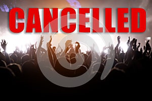 Event cancellation concept with a large number of viewers