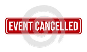 Event Cancelled Rubber Stamp Seal Vector