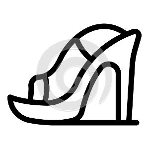 Event high rise heels icon outline vector. Party ladylike shoes