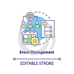 Event management concept icon