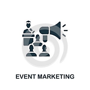 Event Marketing icon. Monochrome simple Marketing Strategy icon for templates, web design and infographics