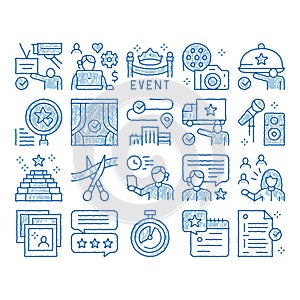 Event Party Planning icon hand drawn illustration