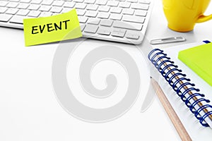 Event planning concept with copy space