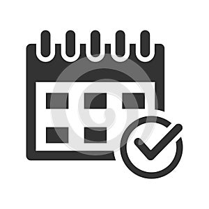 Event schedule flat vector icon