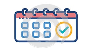 Event Scheduling Calendar Icon, vector design Generative AI