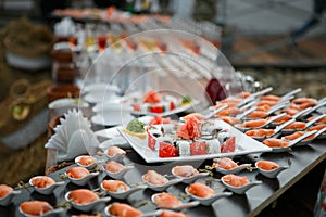 Event services.  Japanese cuisine outdoor buffet