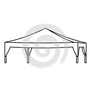 Event tent icon, outline style