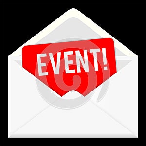 Event. web icon, email communication