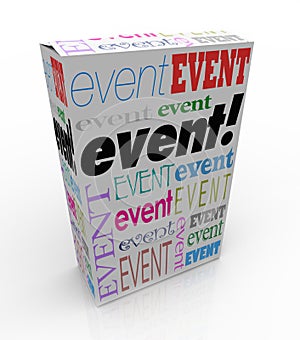 Event Word Package Box Advertise Special Show Meeting