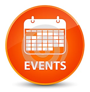 Events (calendar icon) elegant orange round button