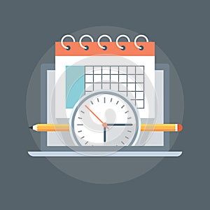 Events Calender flat Style, colorful, icon