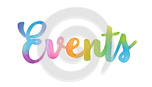 EVENTS hand lettering icon