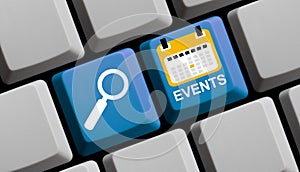 Events online - Blue keyboard