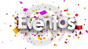 Events paper banner. photo