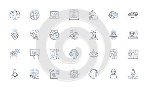 Eventuality line icons collection. Uncertainty, Probability, Consequence, Contingency, Outcome, Result, Possibility