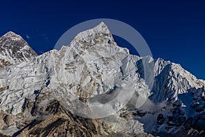 Everest ans Nuptse summit from Nepal EBC trek