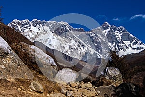 Everest Base Camp and Amadablam Trekking in the Himalayas of Solukhumbu,Nepal photo