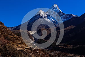 Everest Base Camp and Amadablam Trekking in the Himalayas of Solukhumbu,Nepal photo