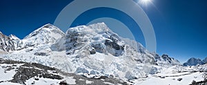 Everest base camp area panoramic view