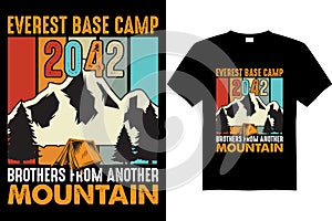 Everest base camp mountain outdoor 2042 t shirt design vector