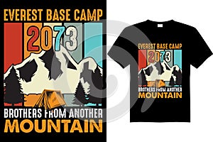 Everest base camp mountain outdoor 2073 t shirt design vector file