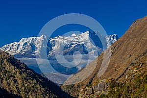 Everest base camp trek in Himalaya mountains