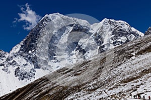 Everest base camp trek in Himalaya mountains