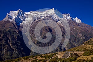 Everest base camp trek in Himalaya mountains