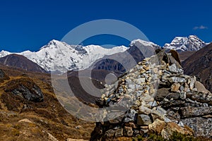 Everest base camp trek in Himalaya mountains