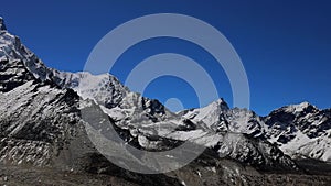 Everest base camp trek video panorama in Himalaya mountains