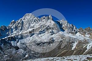 Everest base camp trekking in Nepal mountains, EBC trek landscapes and views of Himalayas