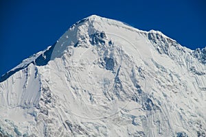Everest base camp trekking in Nepal mountains, EBC trek landscapes and views of Himalayas photo
