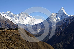 Everest, Lothse and Ama Dablam photo