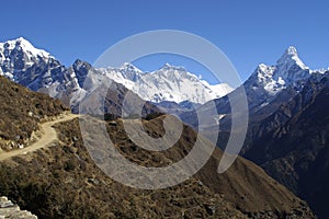 Everest, Lothse and Ama Dablam photo