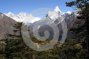 Everest, Lothse and Ama Dablam photo