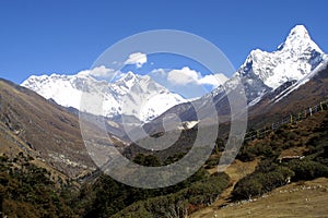 Everest, Lothse and Ama Dablam