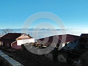 Everest Morning bright view of Nepal