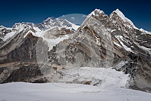 Everest mountain view from Mera la pass, Khumbu region, Nepal photo