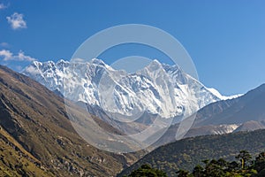 Everest Nupse wall and Lhotse mountain