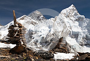Everest and Nuptse from Kala Patthar