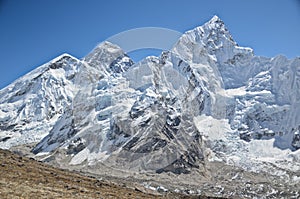 Everest,Nuptse and Lhotse viewed from Kala Pattar