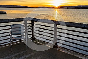 Everett Waterfront Dock at Sunset