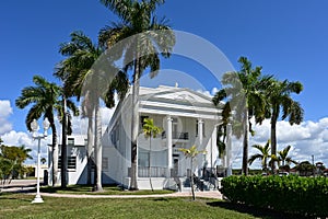 Everglades City Hall in Everglades City, Florida on sunny winter day.