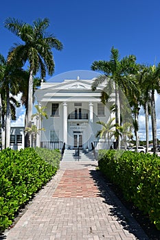 Everglades City Hall in Everglades City, Florida on sunny winter day.