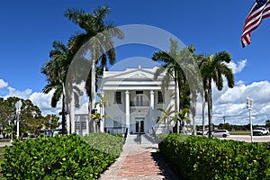 Everglades City Hall in Everglades City, Florida on sunny winter day.