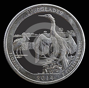 Everglades National Park (Florida). Coin 25 cents. USA