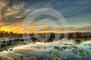 Everglades Sunset - Serene Sanctuary - Anhinga Trail